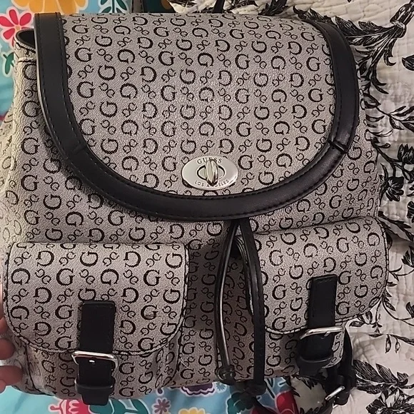 GUESS Signature Pattern Backpack in Black and Gray il_fullxfull.6268126412_dexo.jpg main image 3